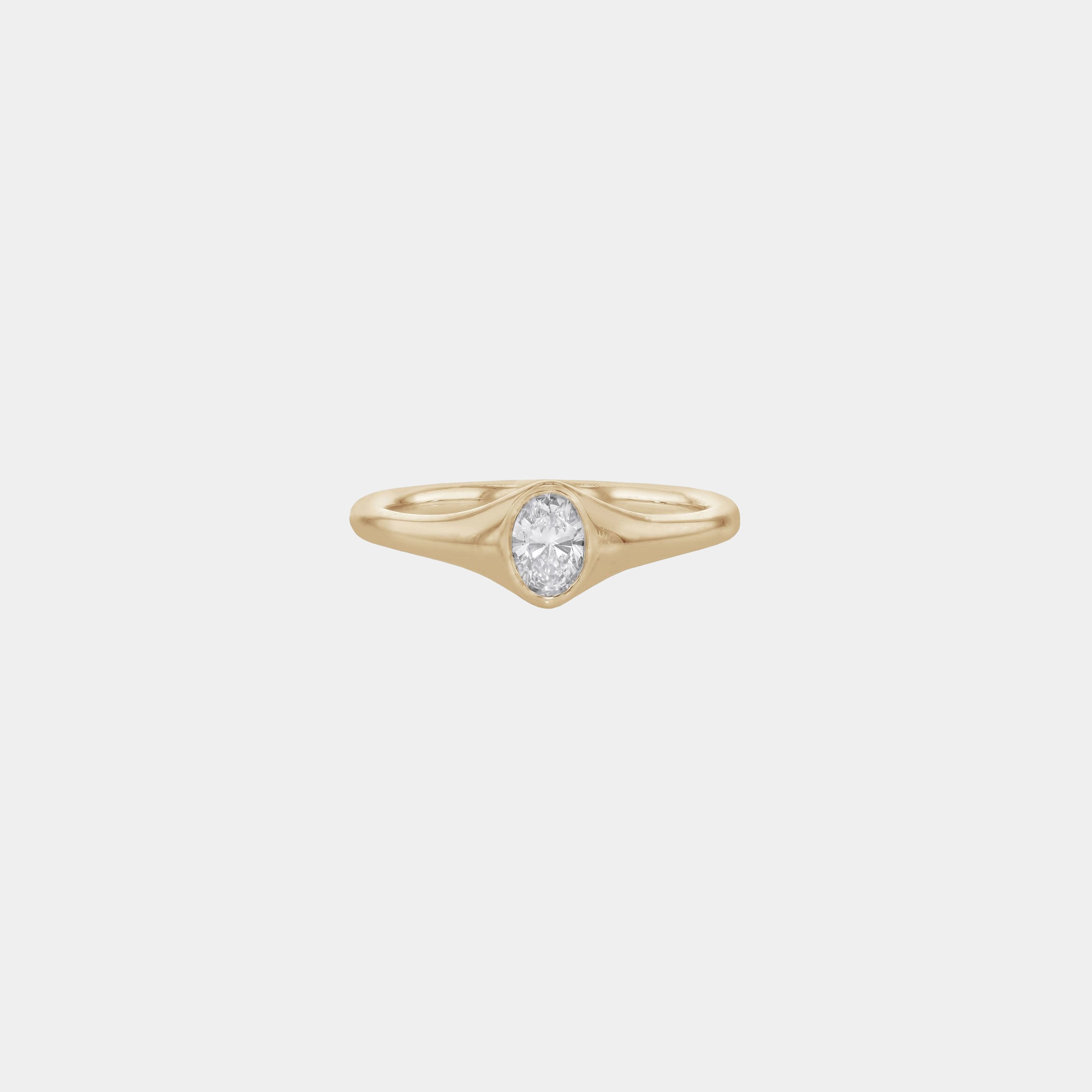 Rings-An exquisitely dainty signet band. Set with an oval diamond, this signet is perfect as a pinky ring or tasteful ring on any finger. Stunning by itself or paired with the Staple Signet Diamond Band for extra elegance. Matching Staple Signet diamond band is available to purchase separately here-ELIISE MAAR JEWELLERY