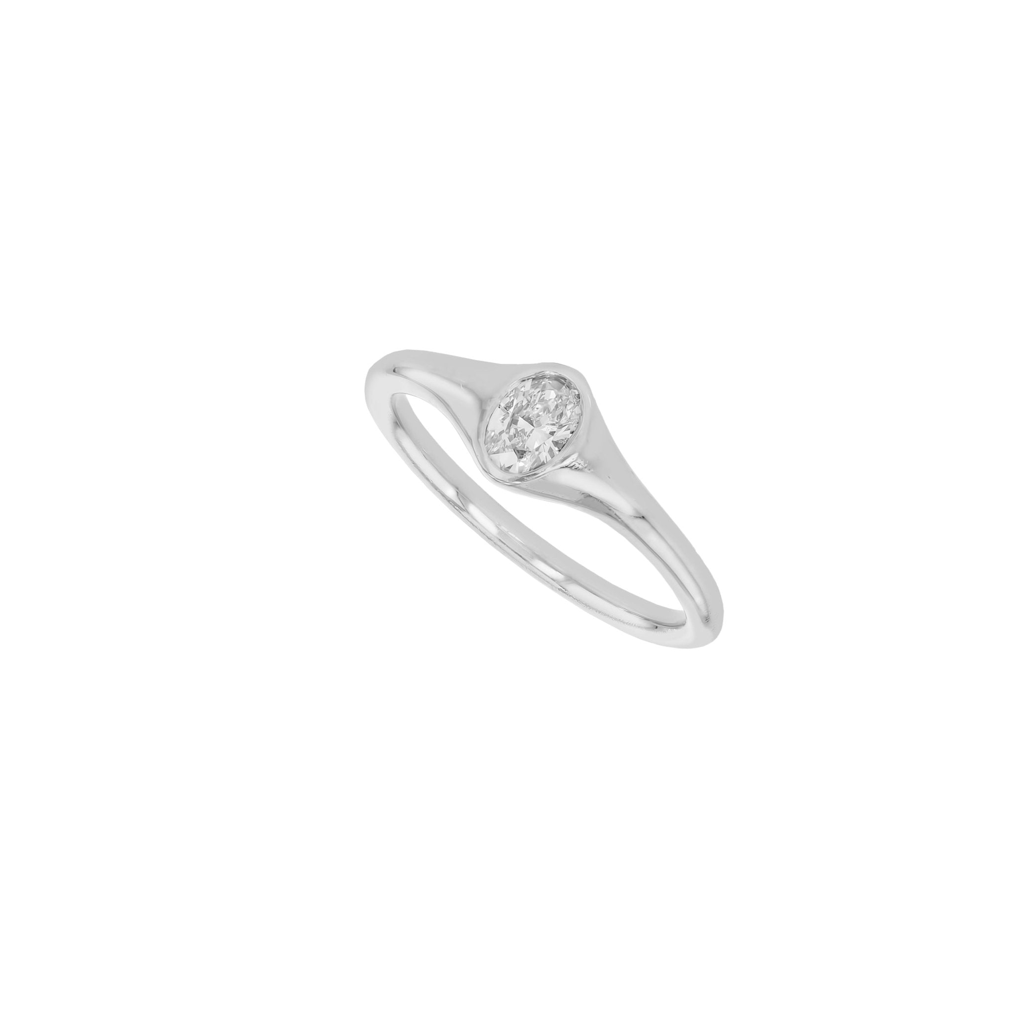 Rings-An exquisitely dainty signet band. Set with an oval diamond, this signet is perfect as a pinky ring or tasteful ring on any finger. Stunning by itself or paired with the Staple Signet Diamond Band for extra elegance. Matching Staple Signet diamond band is available to purchase separately here-ELIISE MAAR JEWELLERY