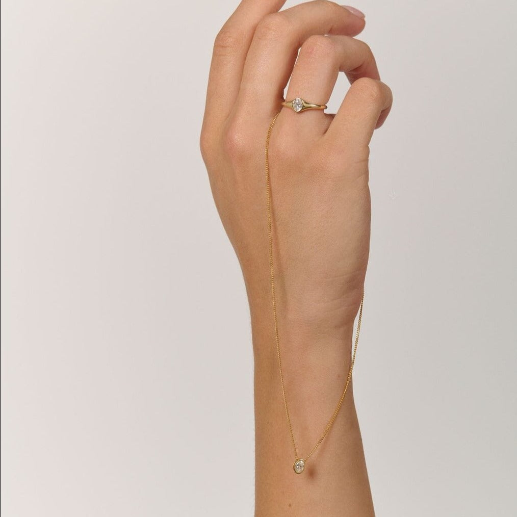 Rings-An exquisitely dainty signet band. Set with an oval diamond, this signet is perfect as a pinky ring or tasteful ring on any finger. Stunning by itself or paired with the Staple Signet Diamond Band for extra elegance. Matching Staple Signet diamond band is available to purchase separately here-ELIISE MAAR JEWELLERY