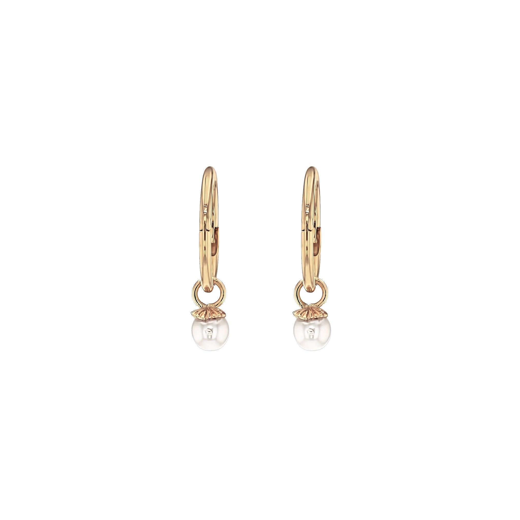 Rings-Pearl Sleeper Earrings, made to order in Australia. Comfortable for day and night wear, including sleep. Lead time 2-4 weeks. Timeless pearl design for any occasion.-ELIISE MAAR JEWELLERY