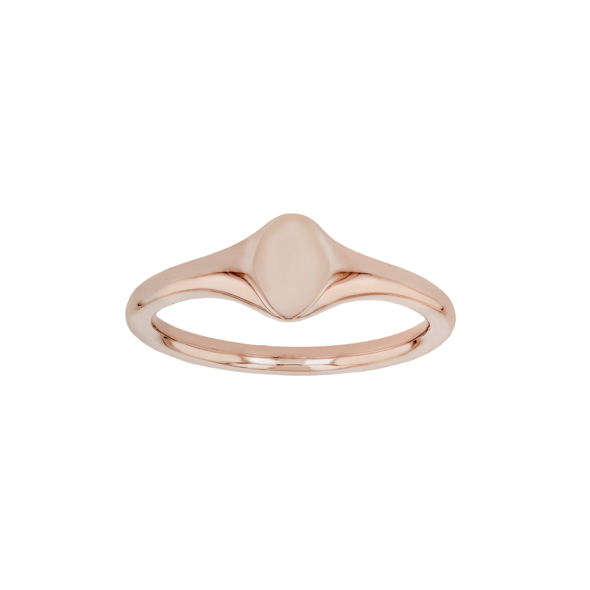 Rings-An exquisitely dainty signet band. This signet is perfect as a pinky ring or delicate band on any finger. Stunning by itself or paired with the shaped signet diamond band for extra radiance. Product Details - Curved diamond band is available to purchase separately here - Band is 2mm thick and wide - Please email for customizations if you would like to add any gemstones-ELIISE MAAR JEWELLERY