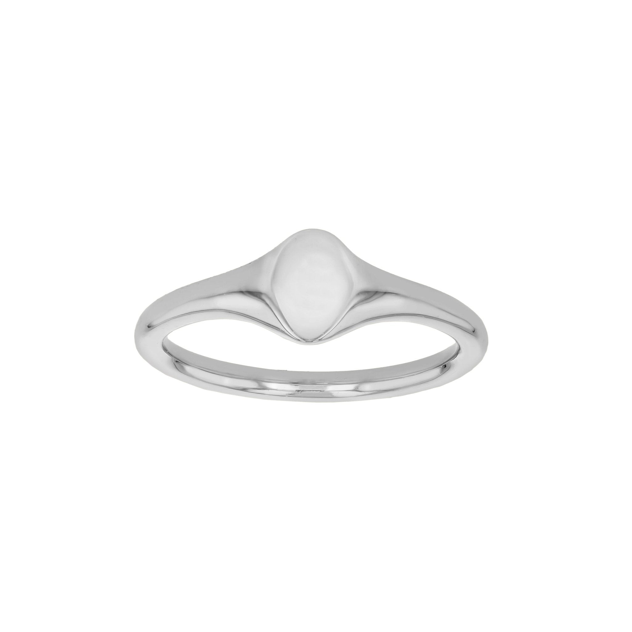 Rings-An exquisitely dainty signet band. This signet is perfect as a pinky ring or delicate band on any finger. Stunning by itself or paired with the shaped signet diamond band for extra radiance. Product Details - Curved diamond band is available to purchase separately here - Band is 2mm thick and wide - Please email for customizations if you would like to add any gemstones-ELIISE MAAR JEWELLERY