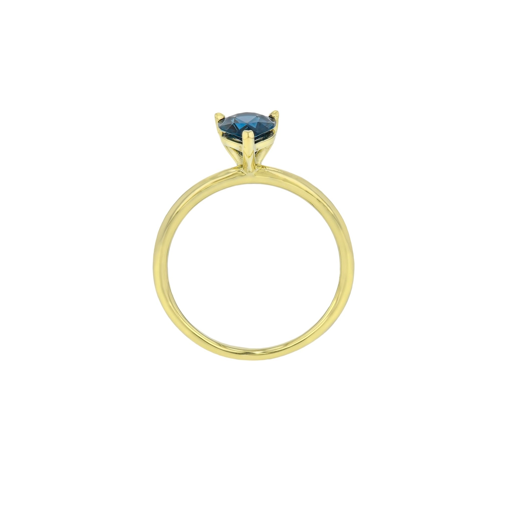 Rings-Feminine, nostalgic nod to the beauty, timelessness and grace of what it means to be woman. Made complete with the pink translucence of natural Morganite stone. Destined to be your forever obsession. An absolute treat for the minimalism lovers. Product Details - Featuring an 8x6mm pear-cut natural Australian sapphire- Ring is 1.80mm wide and 1.80mm thick-ELIISE MAAR JEWELLERY