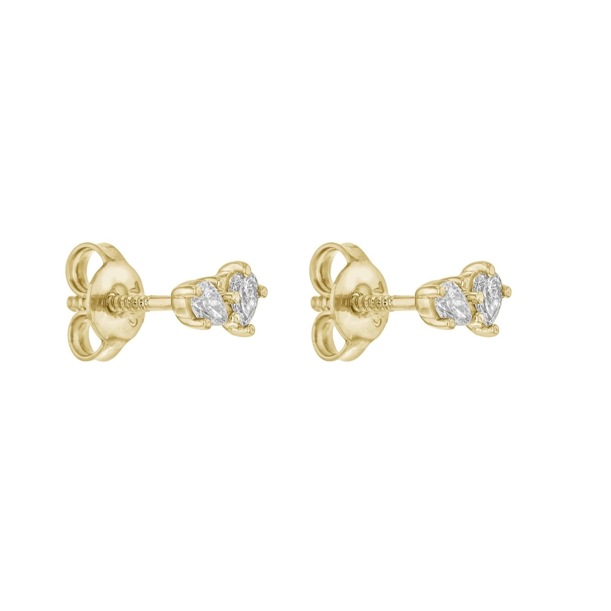 Earrings-The Other Half Earrings feature natural pear cut diamonds with secure screw back fastening. Made to order in Australia with a 2-4 week lead time. Ethically sourced diamonds and gemstones, using recycled and refined gold. Part of the Other Half Collection. Contact info@eliisemaar.com for details.-ELIISE MAAR JEWELLERY