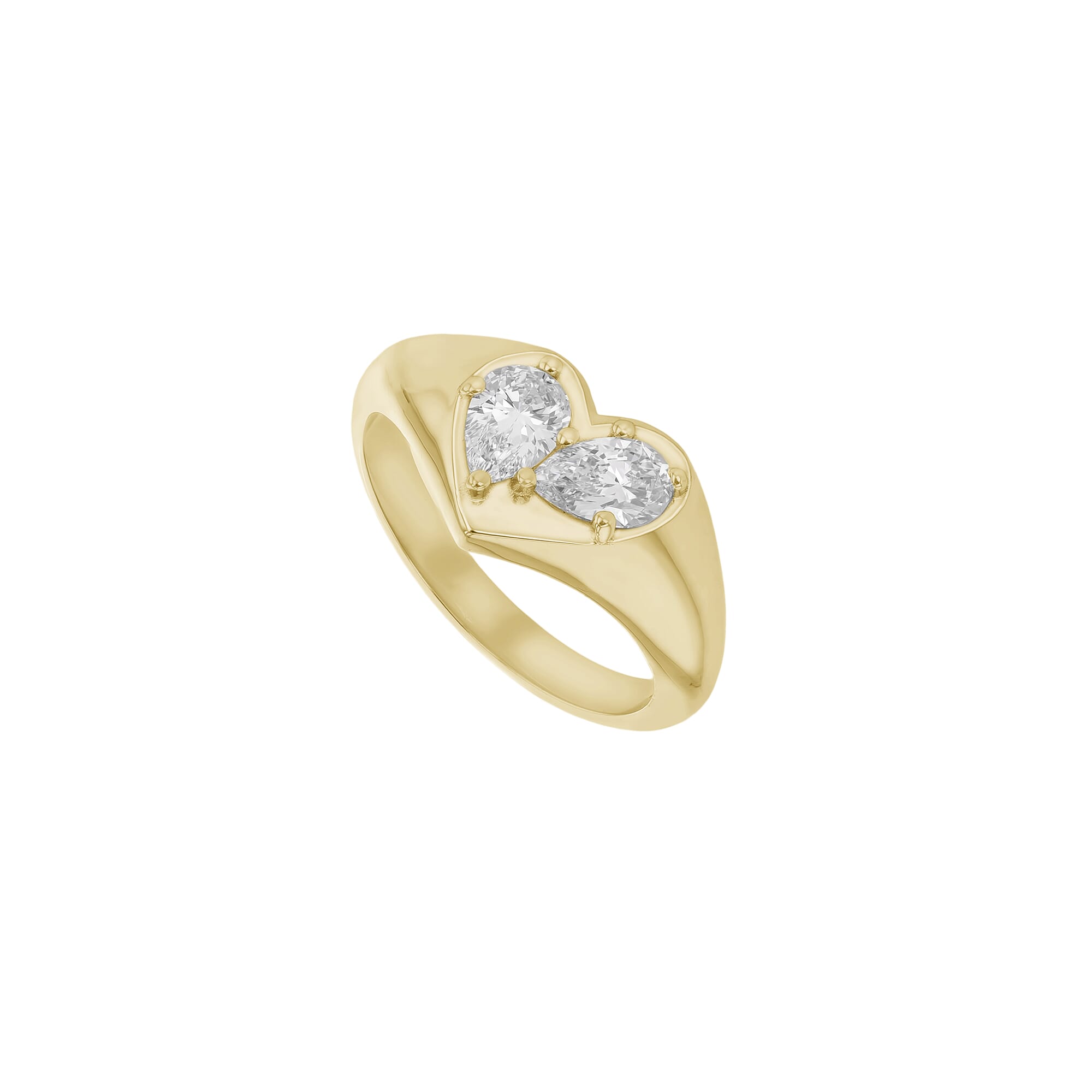 Necklaces-This enchanting heart shaped birthstone necklace looks like a spark of celestial beauty. Two individual, sparkling pear-shaped stones, customizable to each of your beloved's birth months. Other Half Signet Ring- Features 6x4 Pear Cut Gemstones (total carat weigh 1.00ct) JANUARY Garnet FEBRUARY Amethyst MARCH Aquamarine APRIL Diamond MAY Emerald JUNE Pearl JULY Ruby AUGUST Peridot SEPTEMBER Sapphire OCTOBER Tourmaline NOVEMBER Citrine DECEMBER Blue Topaz Whether worn as a reminder of someone specia