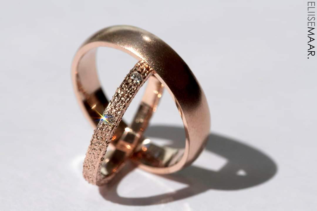 Rings-Inspired by the frosty landscapes of Estonia, this detailed gold band is delicate and sophisticated. Stunning as a stand alone ring or stacked.-ELIISE MAAR JEWELLERY