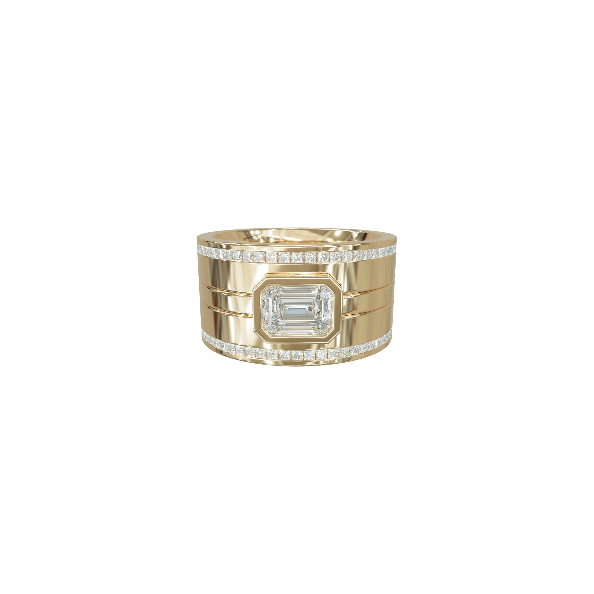 Alma Engagement & Ceremonial Wedding Ring Set-Rings-Eliise Maar Fine Jewellery Australia-Alma Engagement Ring + Luxe Diamond Ceremonial Curved Band (2x)-18K Rose Gold-Natural Diamonds-Eliise Maar Jewellery