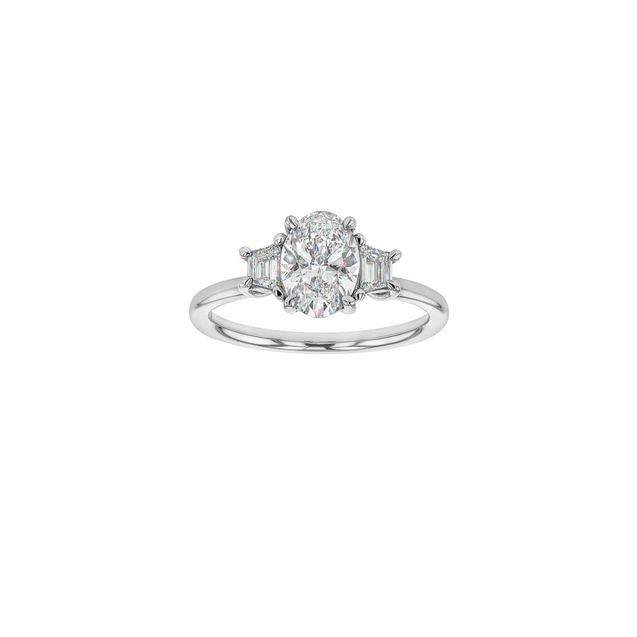 Aria Diamond Trilogy Ring - Size 17 -18K White Gold - 1.05ct Lab Grown Diamond - Eliise Maar Jewellery