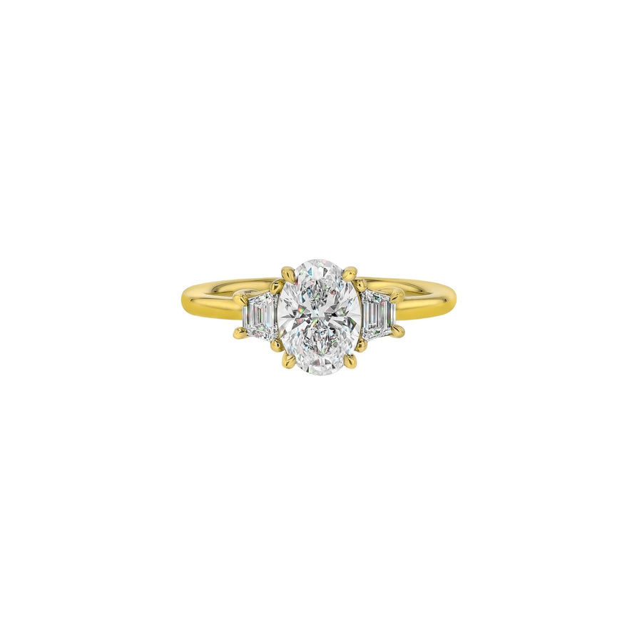 Aria Diamond Trilogy Ring - Size 17 -18K Yellow Gold - 1.20ct Lab Grown Diamond - Eliise Maar Jewellery