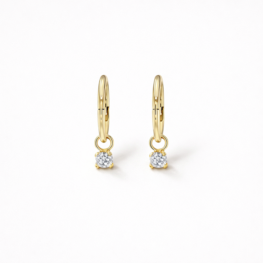 Diamond Sleeper Earrings