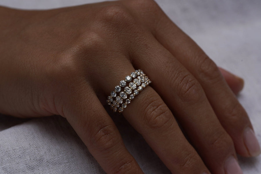 Eleanor Luxe Diamond Band - Size 17 - 18K White Gold - Eliise Maar Jewellery