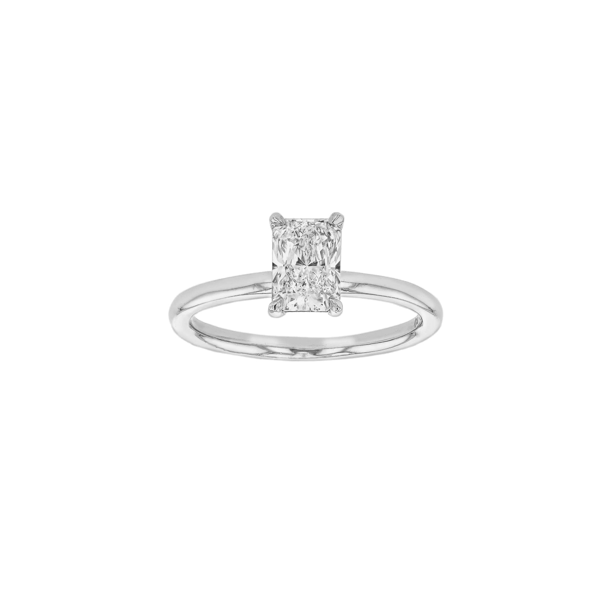 Elle Radiant Diamond Solitaire - Platinum - 0.91ct Lab Grown Diamond - Size L (16.5mm)-Rings-Eliise Maar Fine Jewellery Australia-Eliise Maar Jewellery