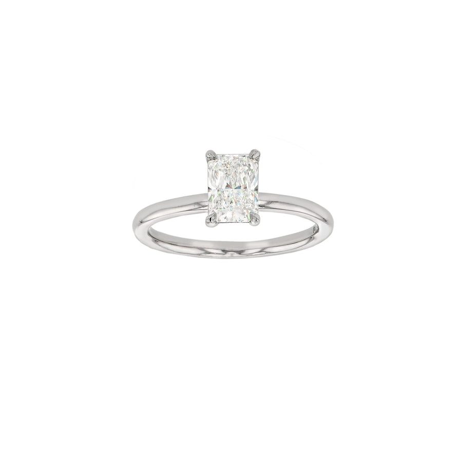 Elle Radiant Diamond Solitaire- Size 16.5 - 18K White Gold - In Stock - Lab Grown Diamond 1.52ct - Eliise Maar Jewellery