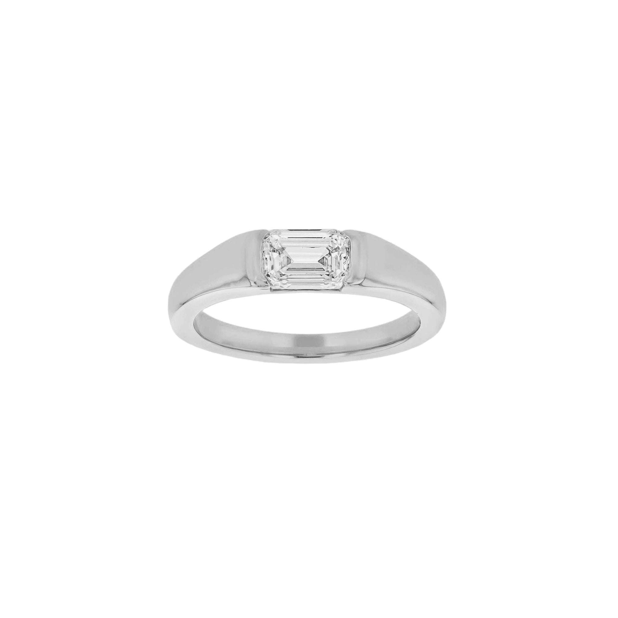 Emerald Diamond Signet Ring-Rings-Eliise Maar Fine Jewellery Australia-Eliise Maar Jewellery