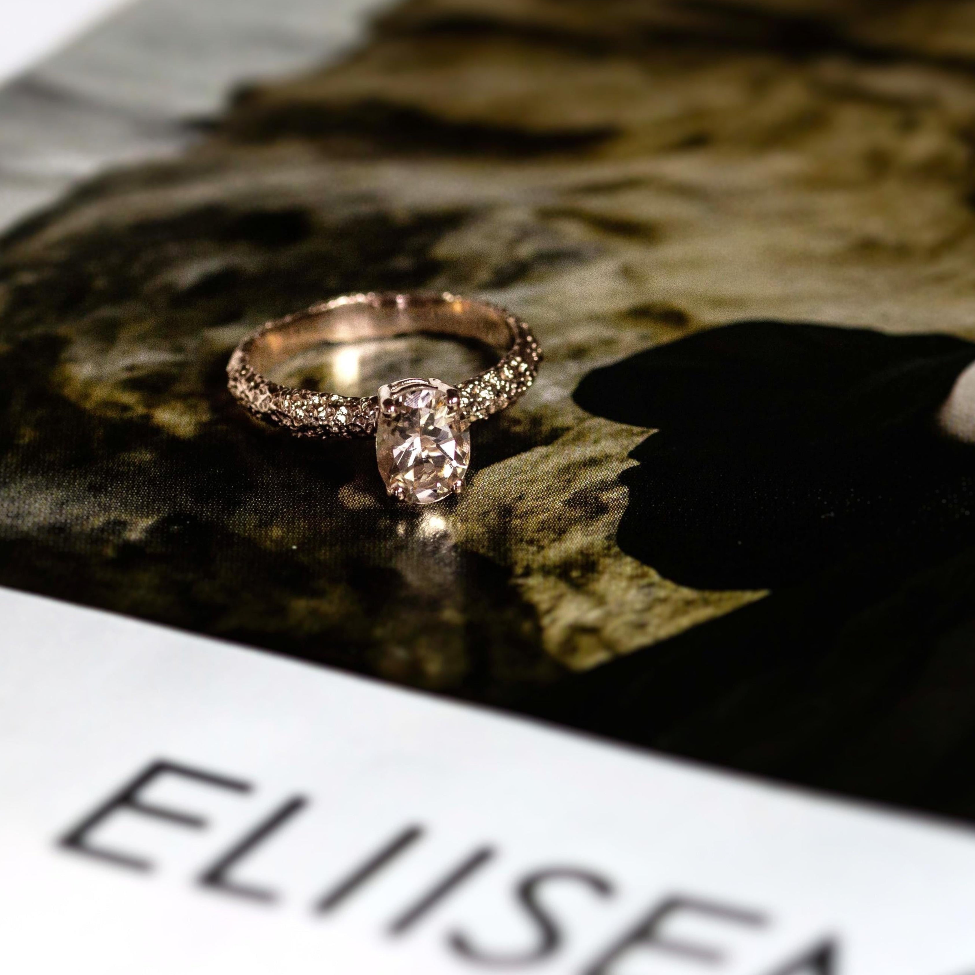 Fine Frost Morganite Rose Gold-Engagement Rings-Eliise Maar Fine Jewellery Australia-Eliise Maar Jewellery