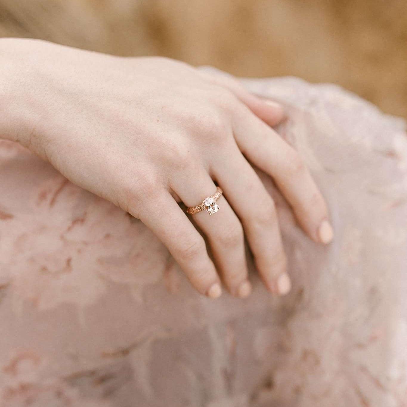 Fine Frost Morganite Rose Gold-Engagement Rings-Eliise Maar Fine Jewellery Australia-Eliise Maar Jewellery