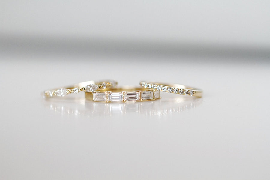Fine Lavish Diamond Band - Size 16.75 - 9K White Gold - Eliise Maar Jewellery