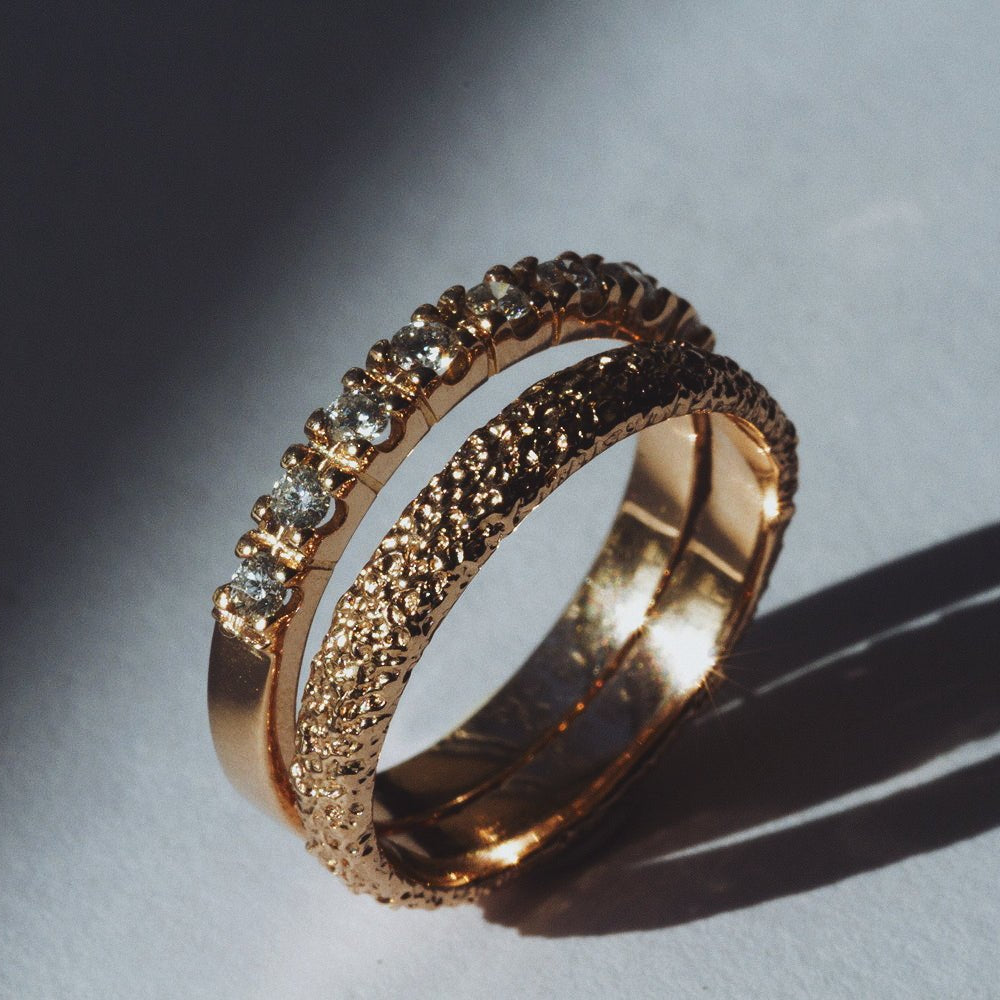 Frost Wedding Ring Rose-Eliise Maar Fine Jewellery Australia-Eliise Maar Jewellery
