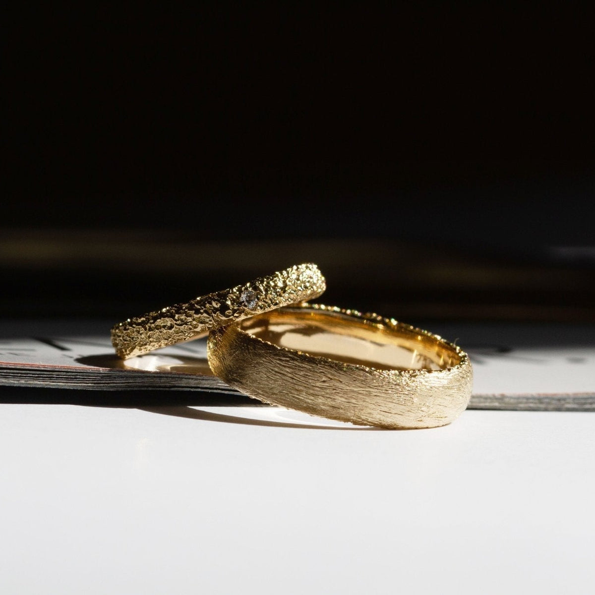 Frost Wedding Ring Yellow Gold-Eliise Maar Fine Jewellery Australia-Eliise Maar Jewellery