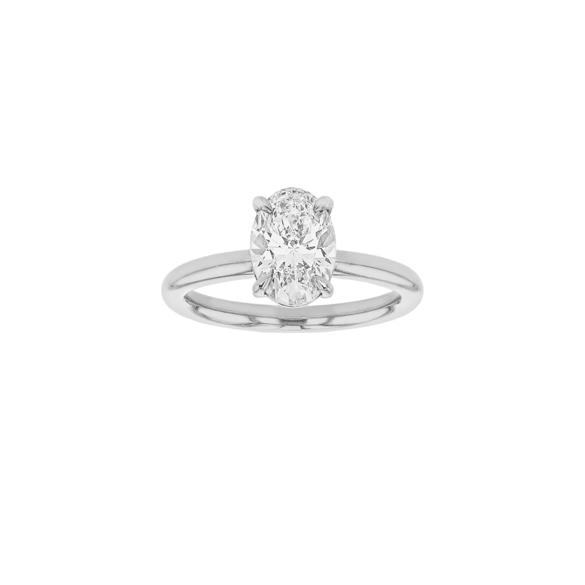 Grace Diamond Solitaire Oval-Rings-Eliise Maar Fine Jewellery Australia-18K White Gold-Natural 0.70ct-Eliise Maar Jewellery
