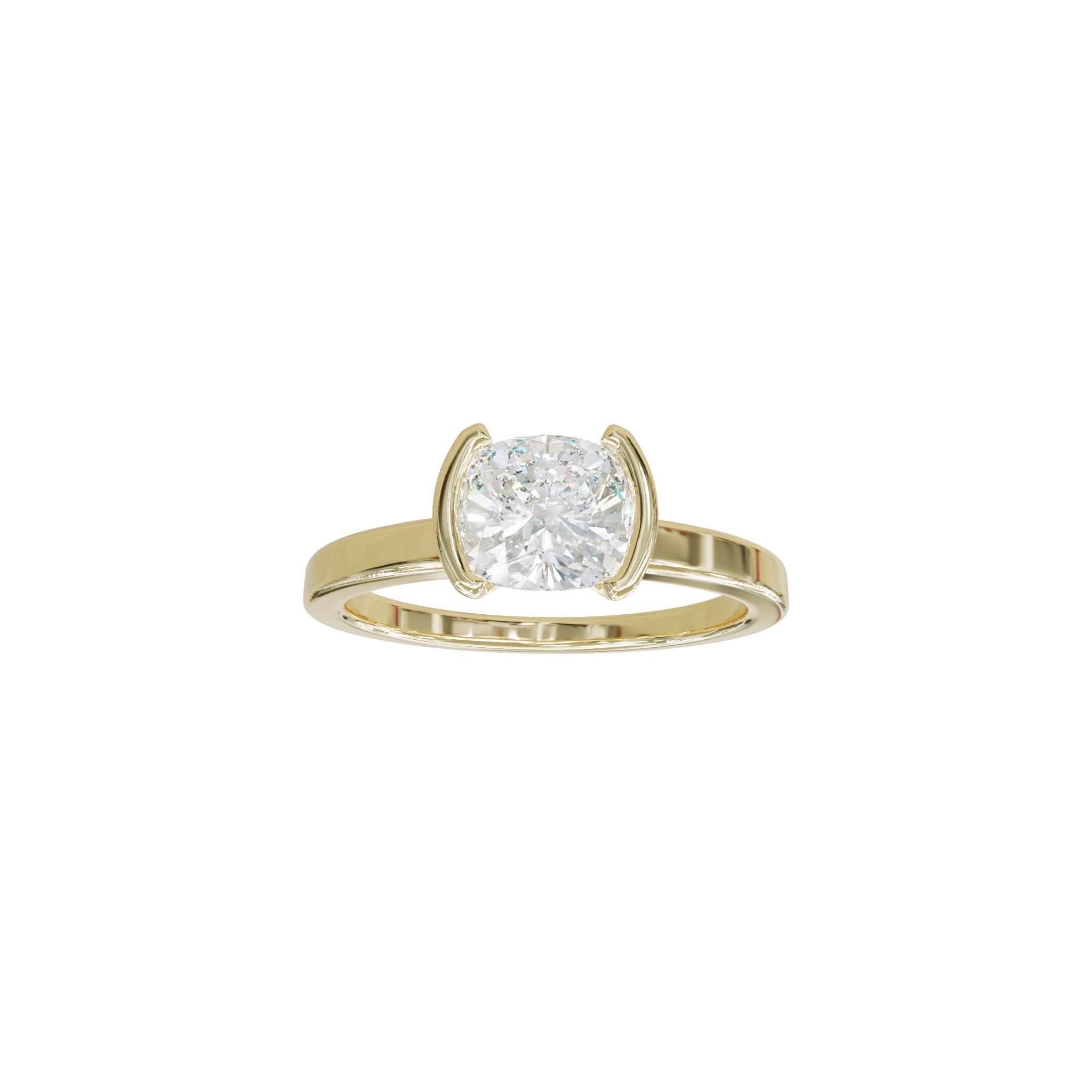Isla Cushion Diamond Solitaire Ring-Rings-Eliise Maar Fine Jewellery Australia-14K Yellow Gold-Natural Diamond-Eliise Maar Jewellery