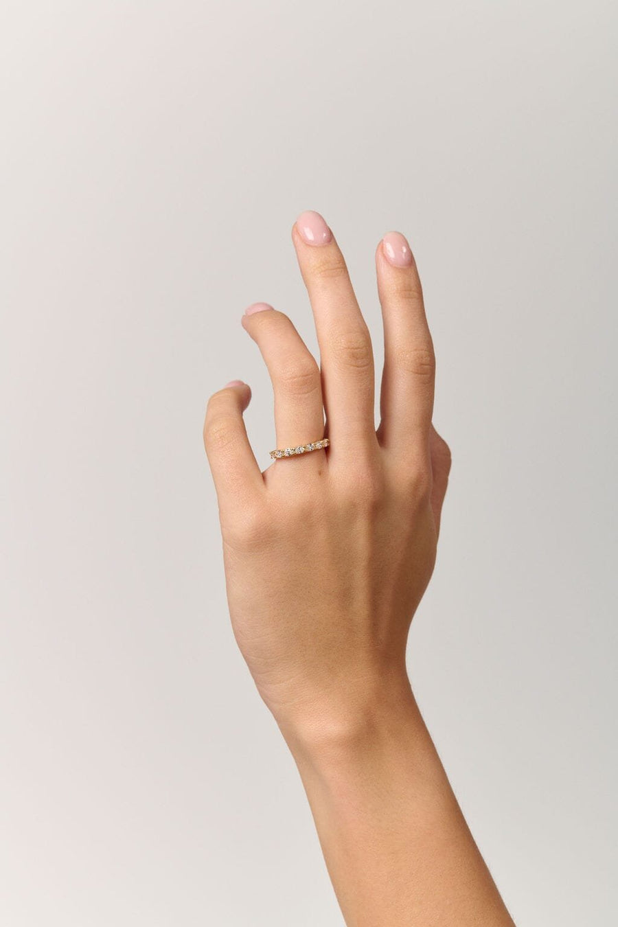 Lauren Diamond Band - Size 16.75 - 18K White Gold - Eliise Maar Jewellery