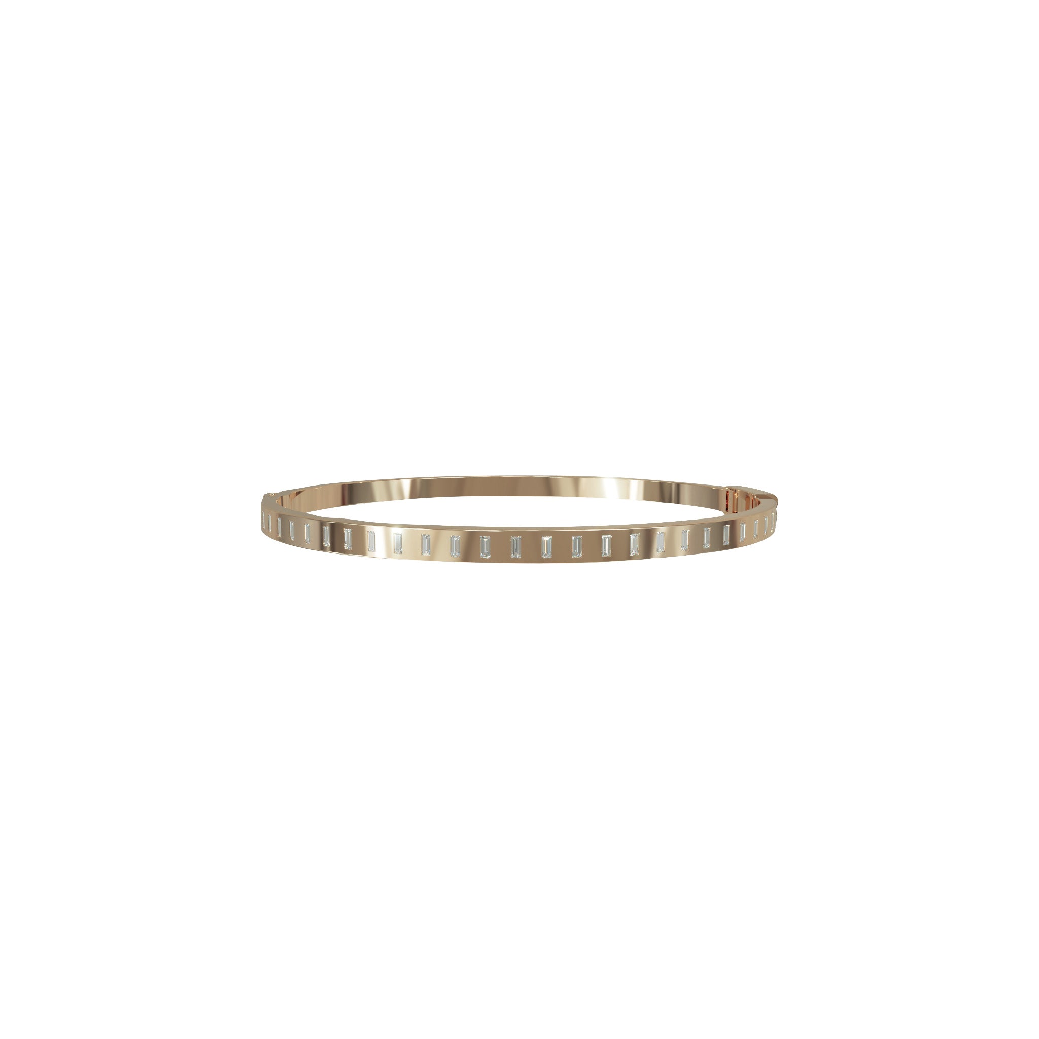 Le Courage Bangle-Eliise Maar Jewellery-9K Rose Gold-S - Diameter 55mm-Natural Diamonds-Eliise Maar Jewellery
