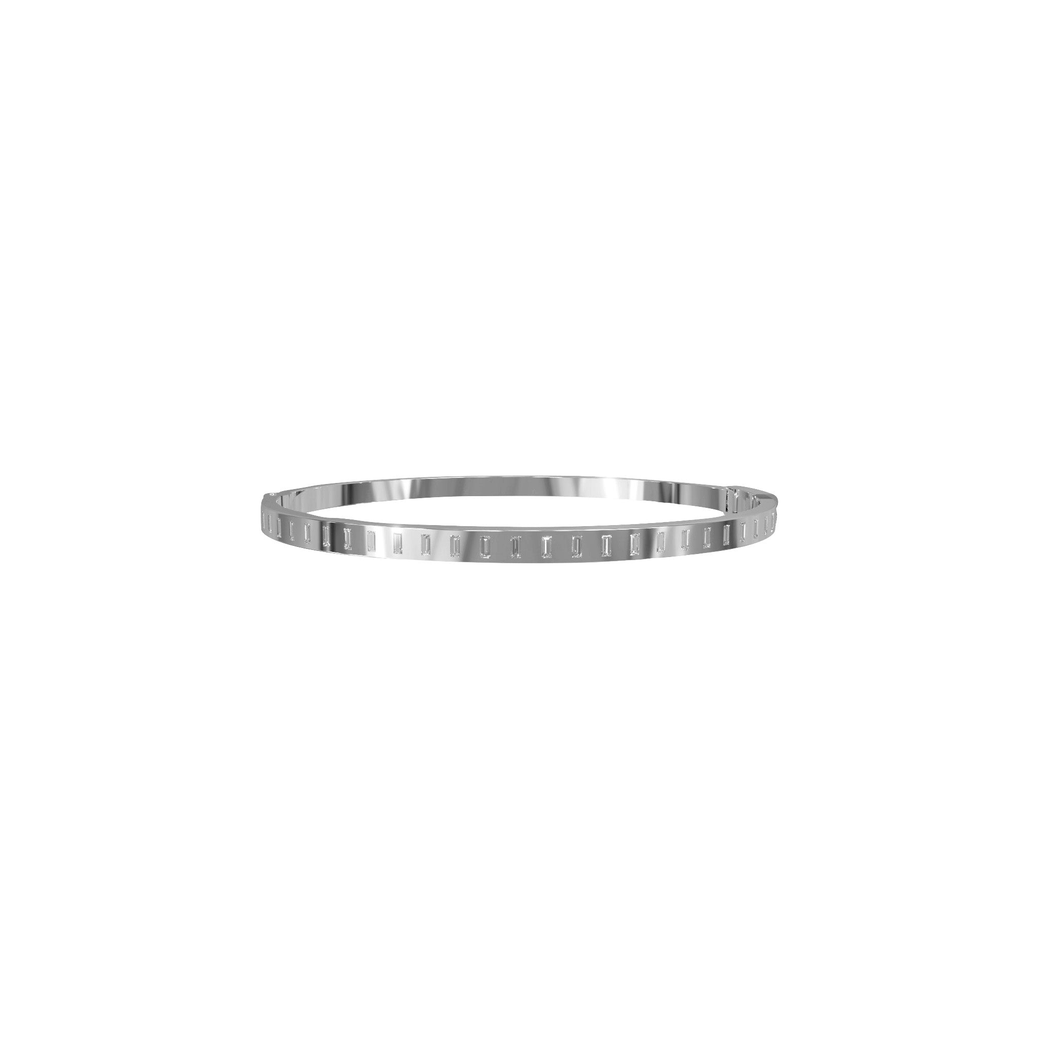 Le Courage Bangle-Eliise Maar Jewellery-Sterling Silver-S - Diameter 55mm-Natural Diamonds-Eliise Maar Jewellery
