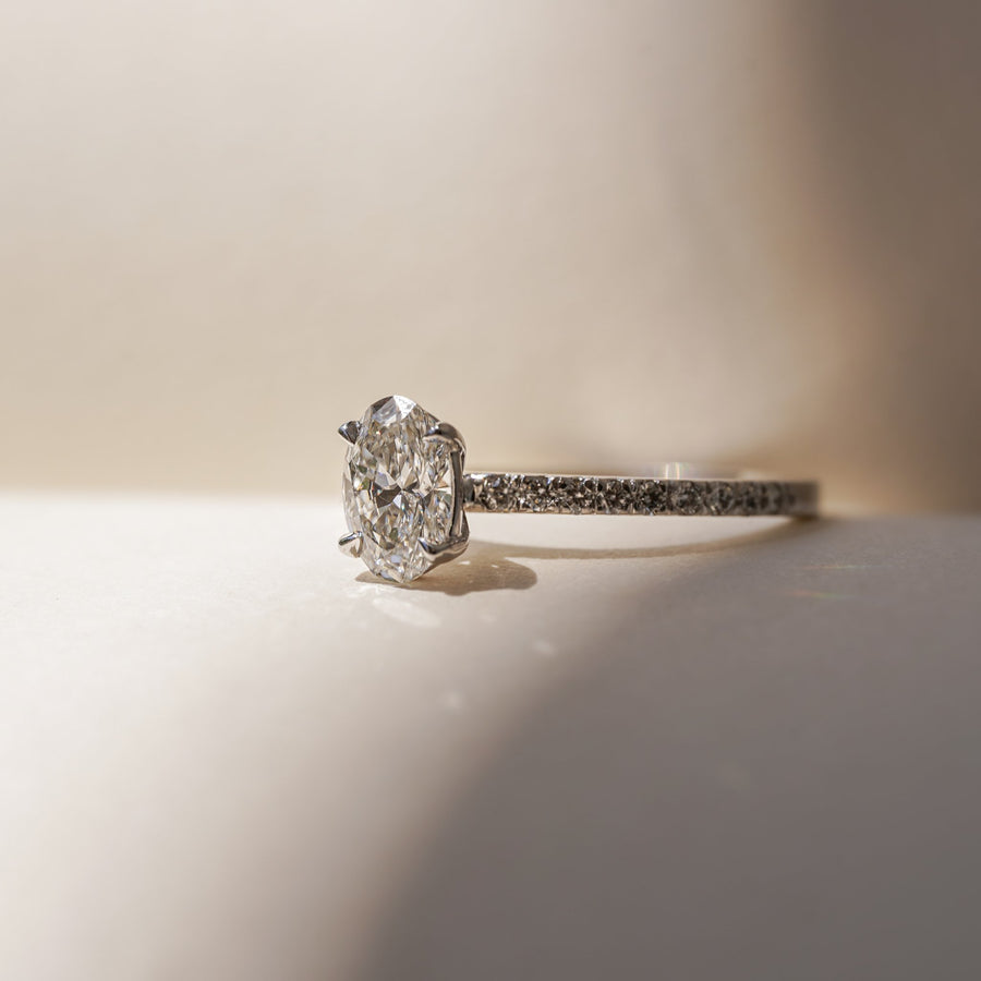Lena Diamond Ring - 18K White Gold - Eliise Maar Jewellery
