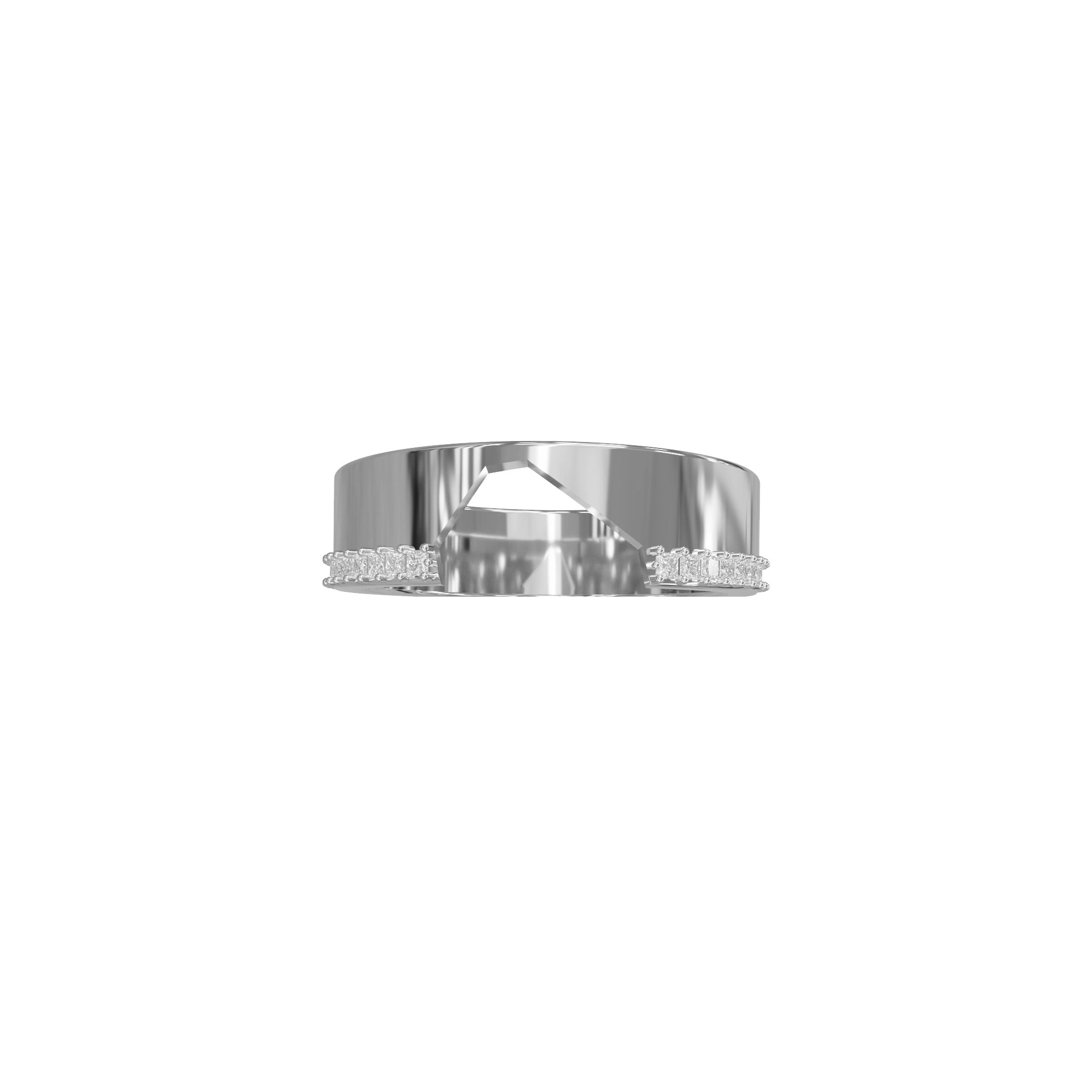 Morgan Ring Set-Rings-Eliise Maar Fine Jewellery Australia-18K White Gold-Curved Diamond Band-Natural Diamonds-Eliise Maar Jewellery