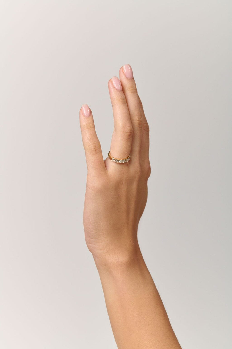 Nadia Luxe Diamond Band - Size 16.50 - 18K Rose Gold - In Stock - Eliise Maar Jewellery