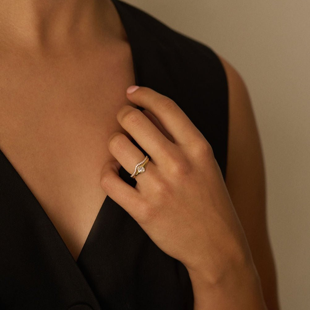 Oval Diamond Signet Ring-Rings-Eliise Maar Fine Jewellery Australia-Eliise Maar Jewellery