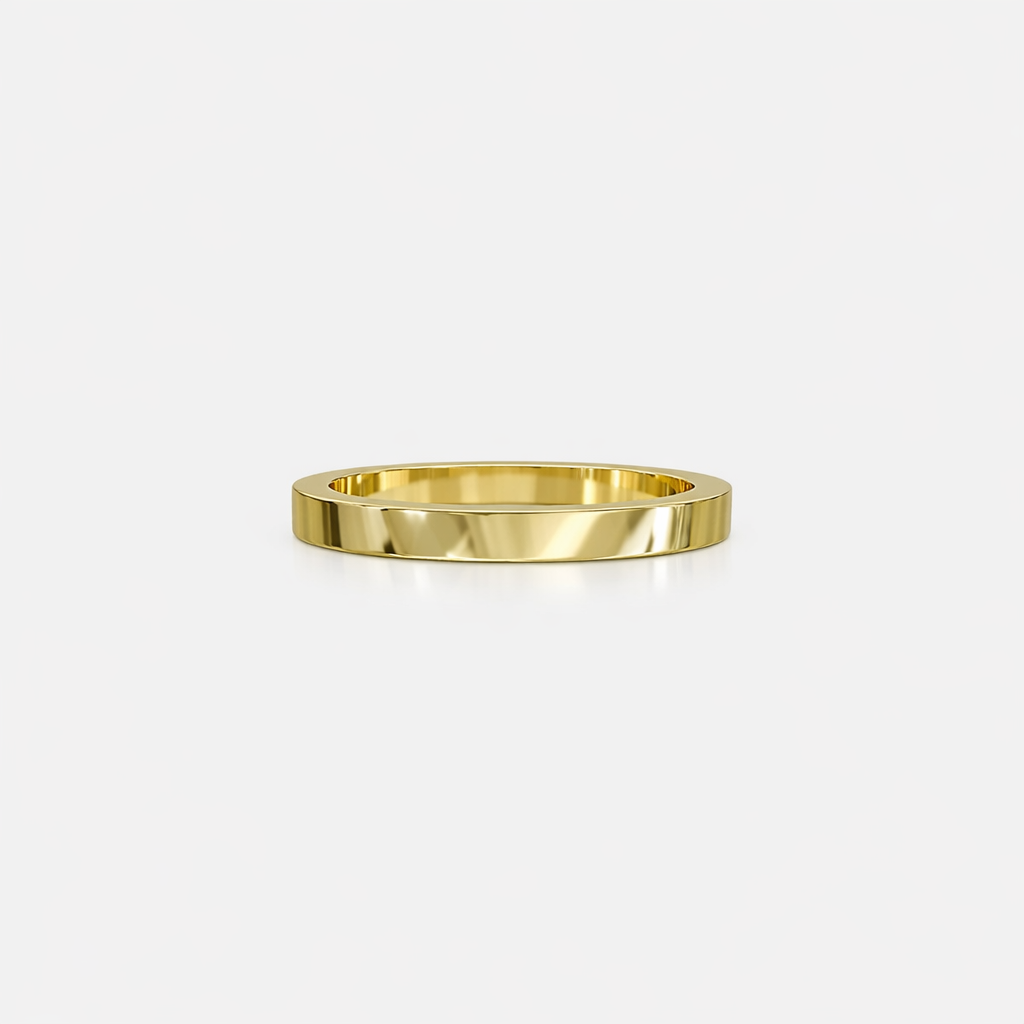 Gold ring on a white background