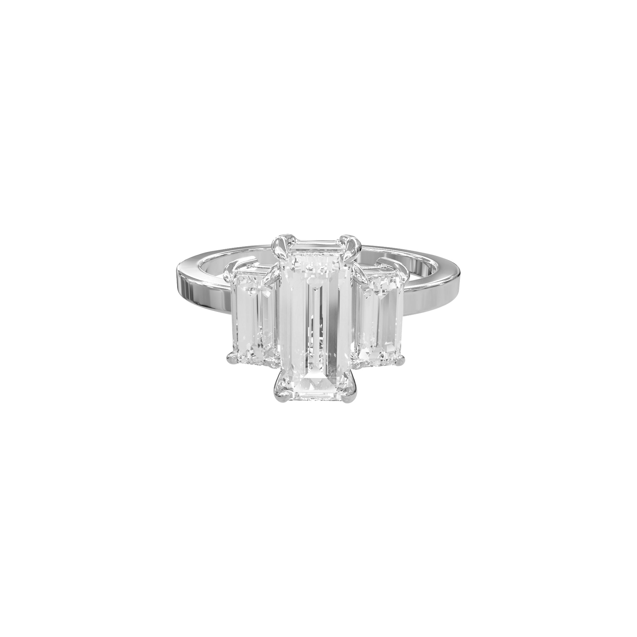 Polly Baguette Trilogy-Rings-Eliise Maar Fine Jewellery Australia-18K White Gold-Natural Diamonds-Eliise Maar Jewellery