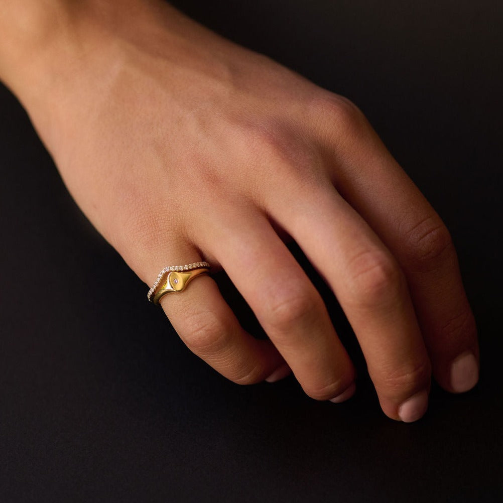Signet Diamond Band-Diamond Band-Eliise Maar Fine Jewellery Australia-Eliise Maar Jewellery