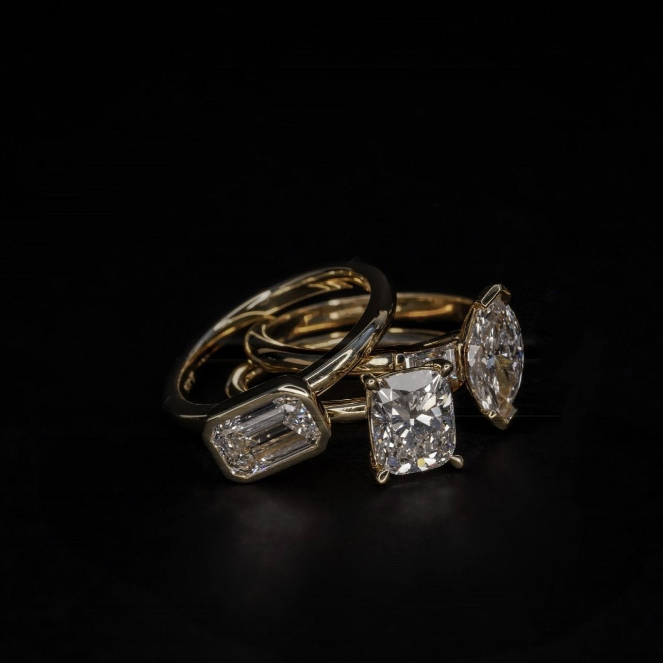 Stephanie East-West Diamond Solitaire Ring-Rings-Eliise Maar Fine Jewellery Australia-Eliise Maar Jewellery