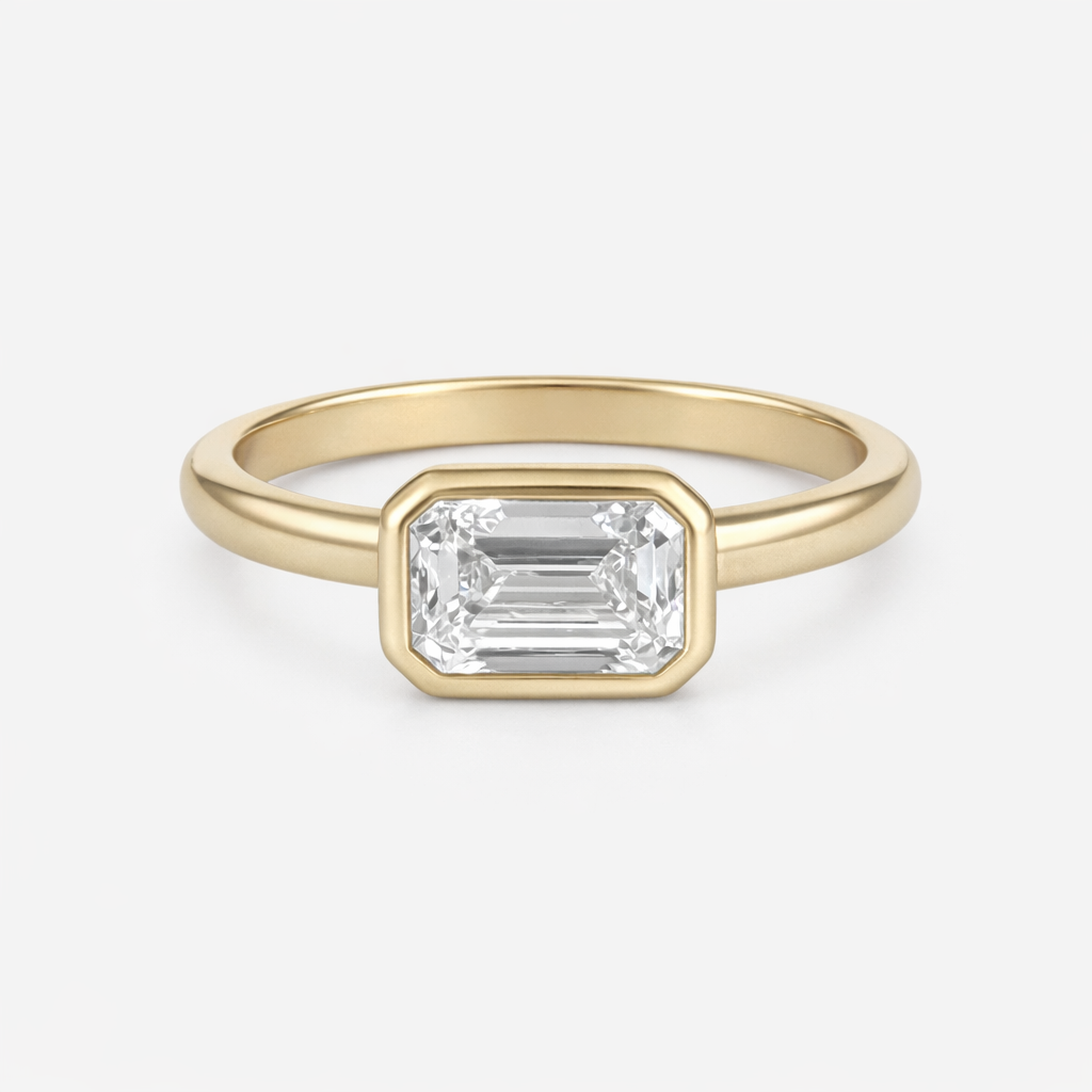 Stephanie East-West Diamond Solitaire Ring