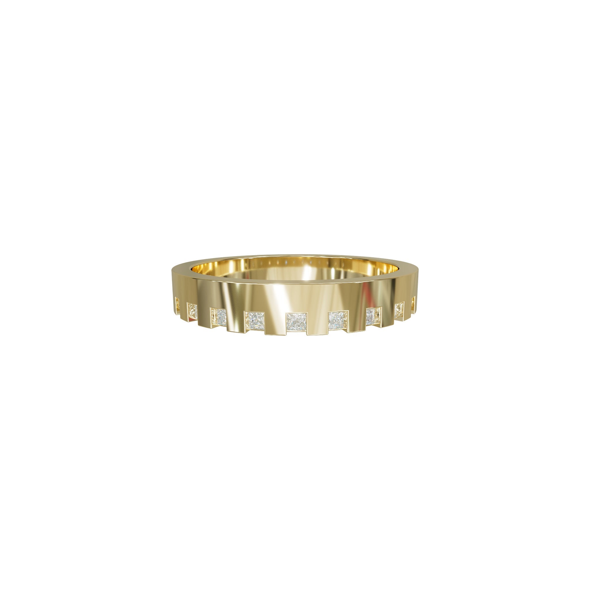 Taylor Petite Ceremonial Band-Diamond Band-Eliise Maar Fine Jewellery Australia-14K Yellow Gold-Eliise Maar Jewellery