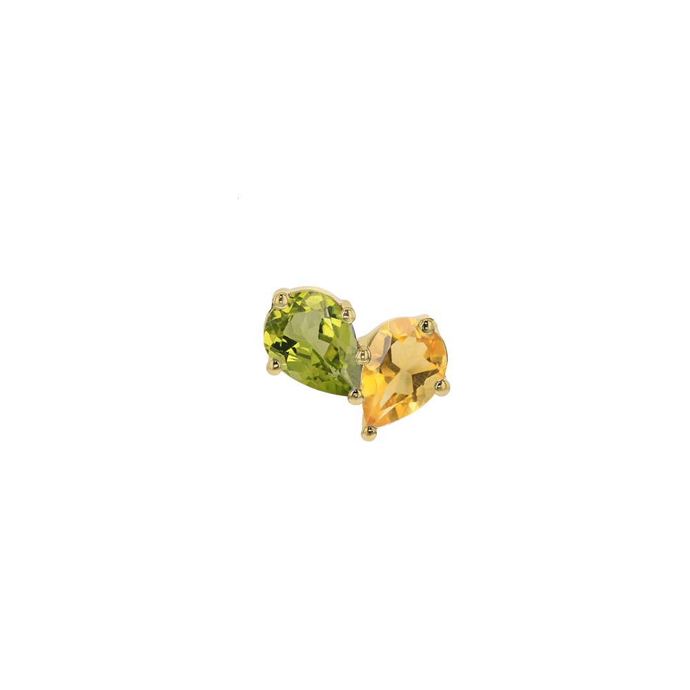 The Other Half Signet Birthstone Medallion With Diamonds-Necklaces-Eliise Maar Fine Jewellery Australia-Peridot | Citrine-Eliise Maar Jewellery