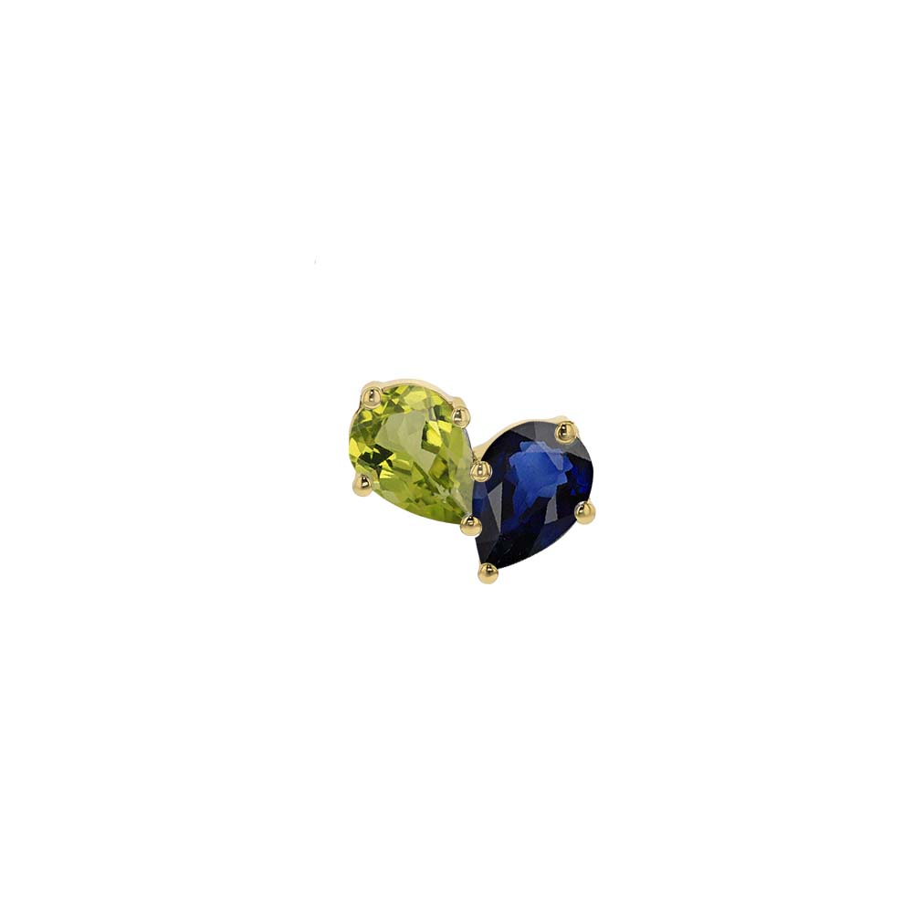 The Other Half Signet Birthstone Medallion With Diamonds-Necklaces-Eliise Maar Fine Jewellery Australia-Peridot | Sapphire-Eliise Maar Jewellery