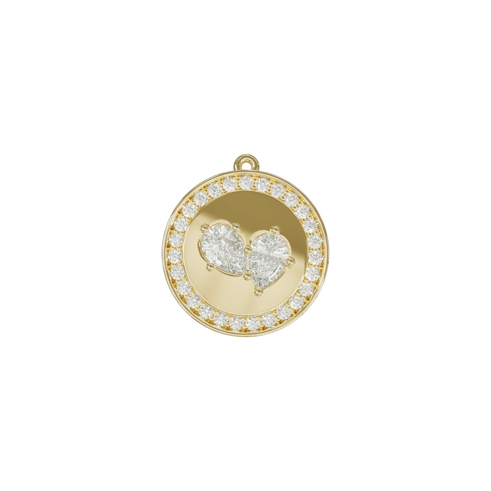 The Other Half Signet Birthstone Medallion With Diamonds - Eliise Maar Jewellery