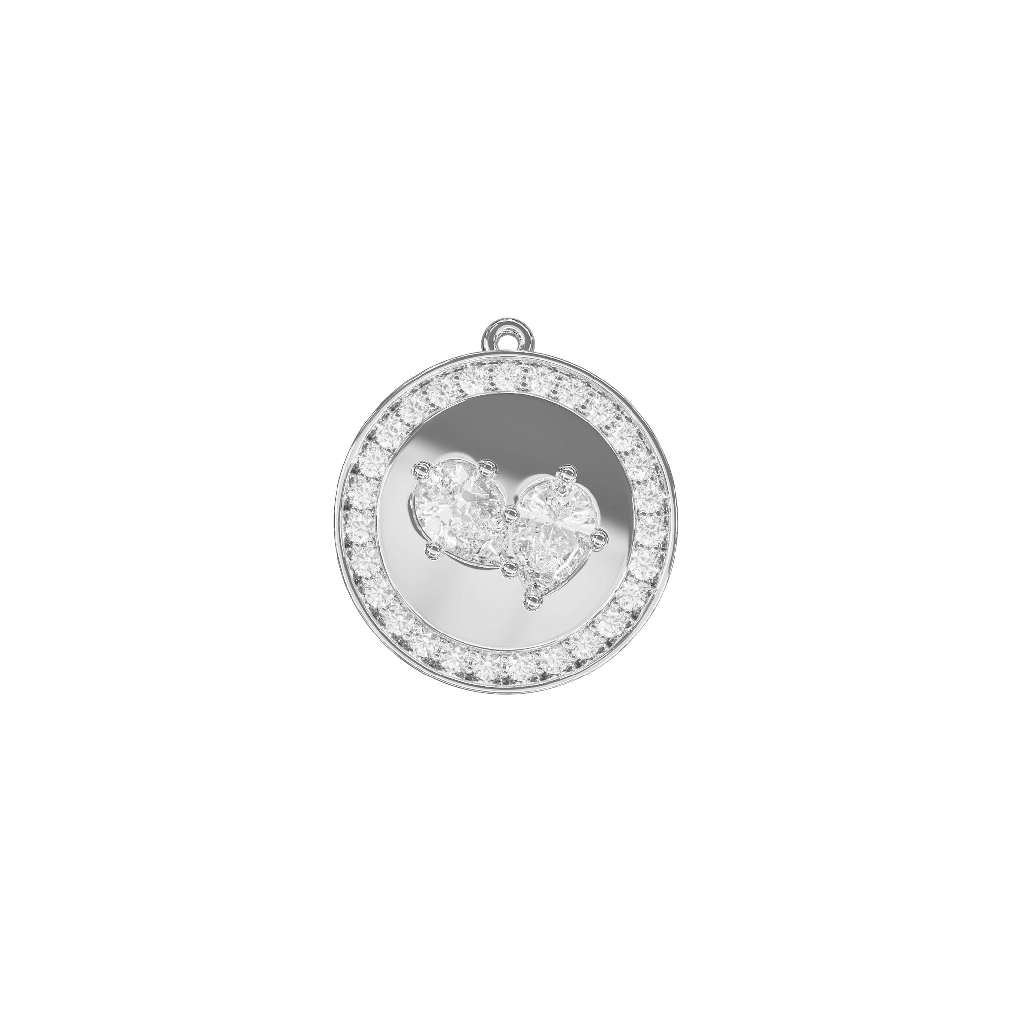 The Other Half Signet Birthstone Medallion With Diamonds - Eliise Maar Jewellery