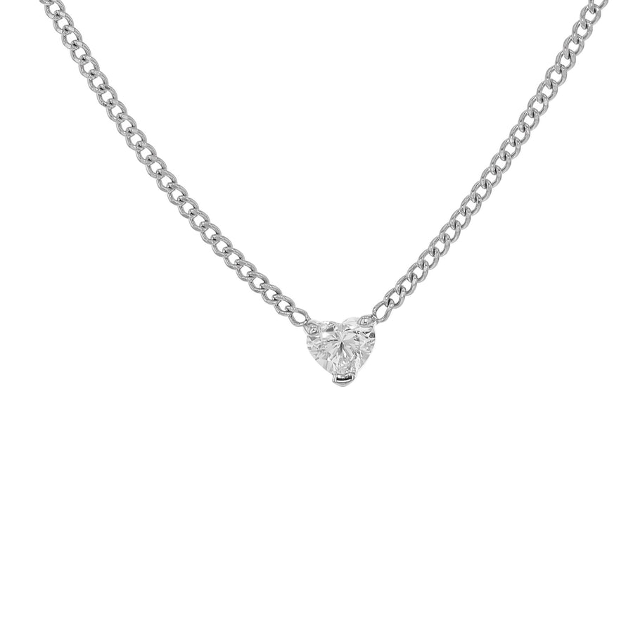 White Diamond Heart Necklace - Limited Edition - Eliise Maar Jewellery
