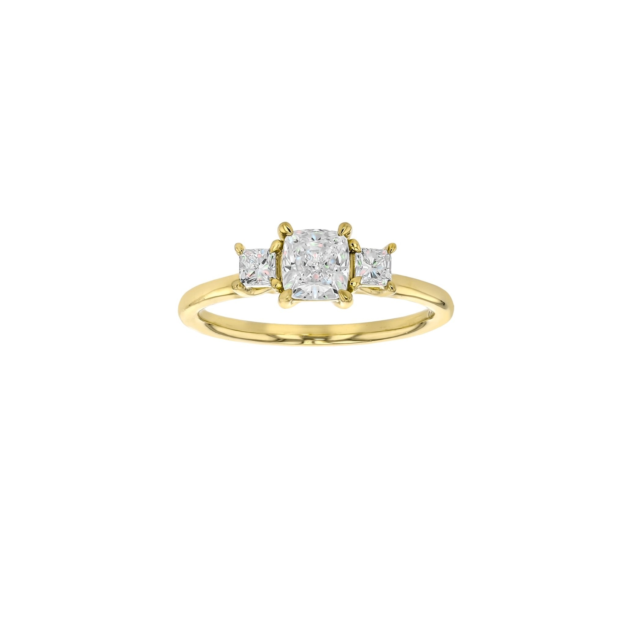 0.70ct Ava Diamond Trilogy Ring - 18K Yellow Gold - Natural Diamonds - Eliise Maar Jewellery