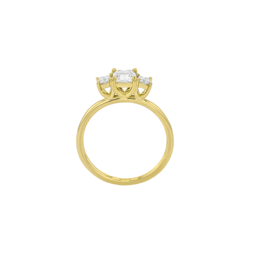 0.70ct Ava Diamond Trilogy Ring - 18K Yellow Gold - Natural Diamonds - Eliise Maar Jewellery