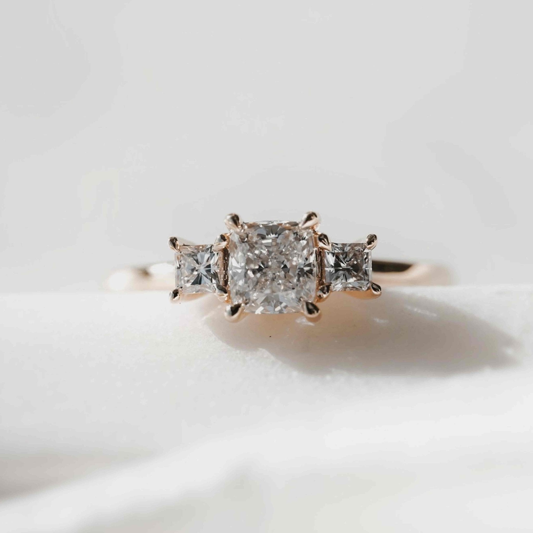 0.70ct Ava Diamond Trilogy Ring - 18K Yellow Gold - Natural Diamonds - Eliise Maar Jewellery