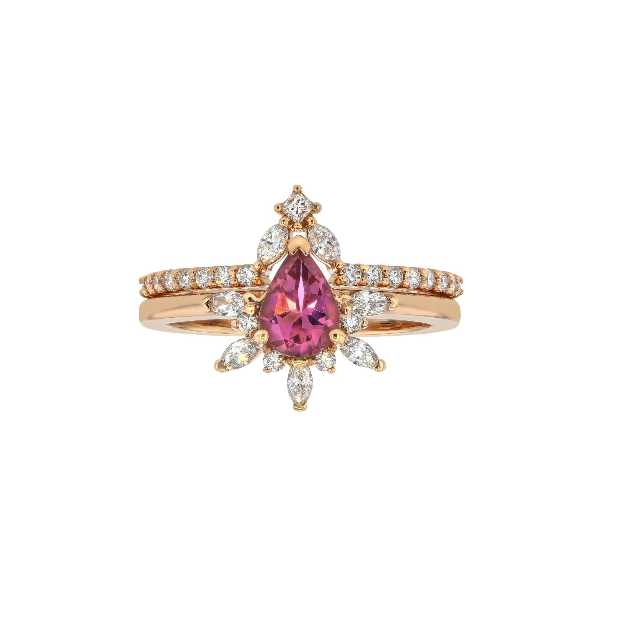 Rings-Diamond crown fit for a queen. Complete your Natasha set with this diamond crown. Product Details - Featuring 0.25ct of natural F colour / SI1 clarity diamonds- The ring is 1.80mm wide and 1.60mm thick-ELIISE MAAR JEWELLERY