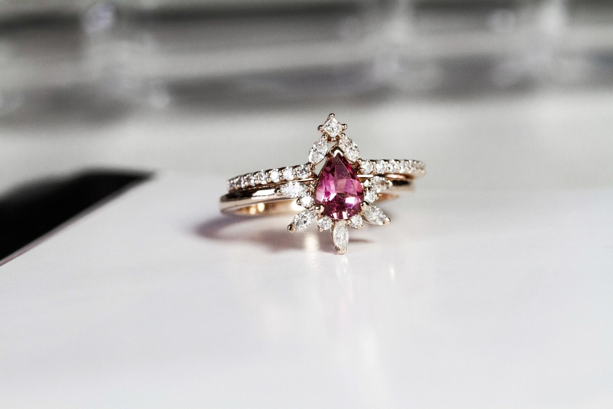 Rings-Diamond crown fit for a queen. Complete your Natasha set with this diamond crown. Product Details - Featuring 0.25ct of natural F colour / SI1 clarity diamonds- The ring is 1.80mm wide and 1.60mm thick-ELIISE MAAR JEWELLERY