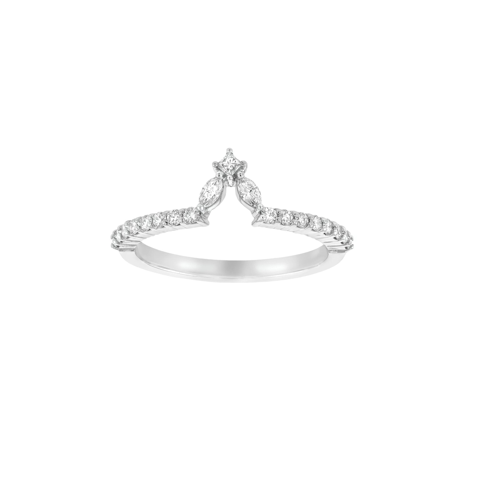 Rings-Diamond crown fit for a queen. Complete your Natasha set with this diamond crown. Product Details - Featuring 0.25ct of natural F colour / SI1 clarity diamonds- The ring is 1.80mm wide and 1.60mm thick-ELIISE MAAR JEWELLERY