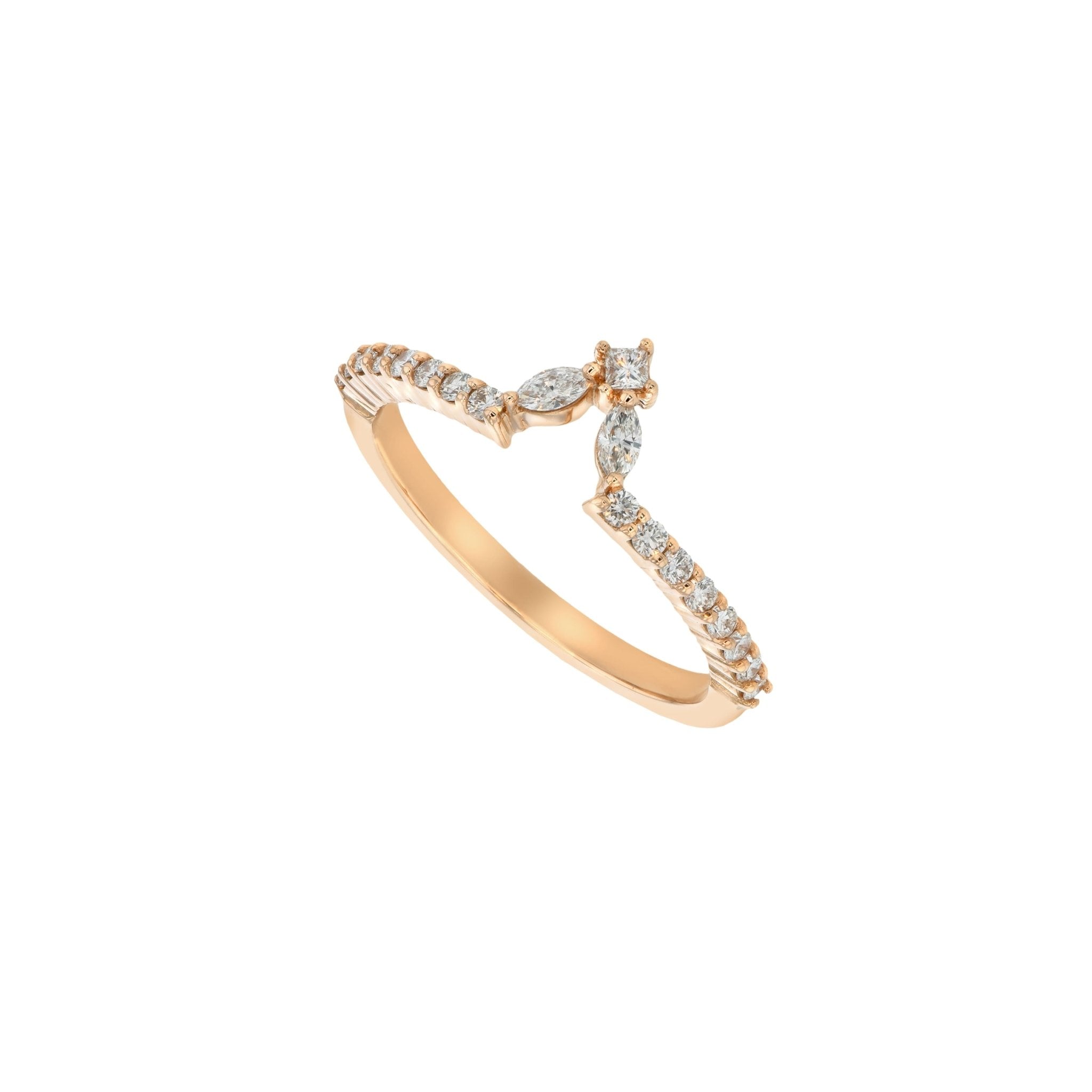 Rings-Diamond crown fit for a queen. Complete your Natasha set with this diamond crown. Product Details - Featuring 0.25ct of natural F colour / SI1 clarity diamonds- The ring is 1.80mm wide and 1.60mm thick-ELIISE MAAR JEWELLERY